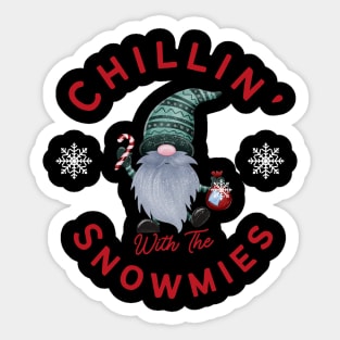 Chilling with the snowmies Sticker